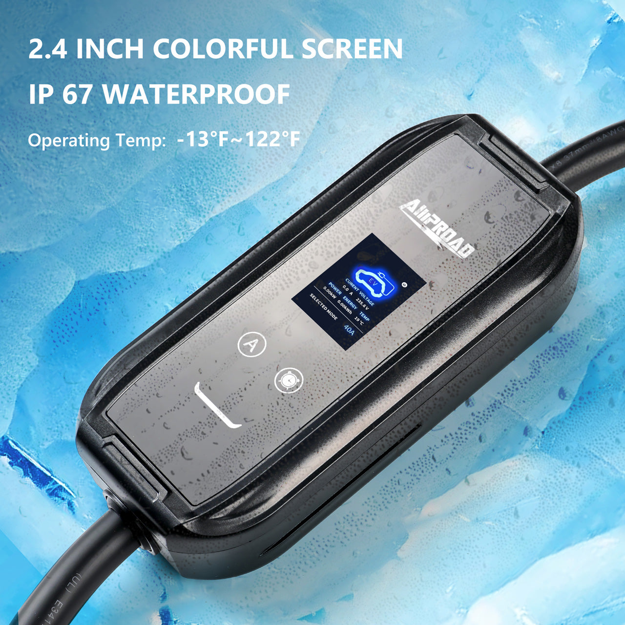 AMPROAD iFlow P9 EV charger for cold weather